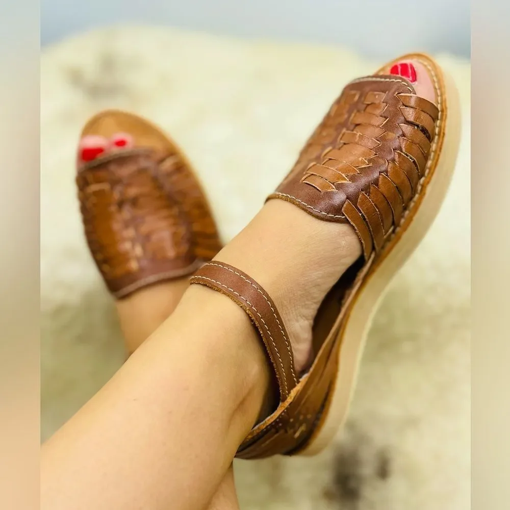 Handmade Open Toe Platforms - Picture 2 of 6